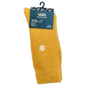 VANS Knit Crew Socks Yellow Gold Orange OS Men’s 9.5-13